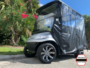 golf cart enclosure, advanced ev enclosure, golf cart rain enclosure