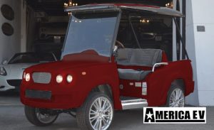 ev luxe golf cart, america ev ev luxe, luxury golf cart